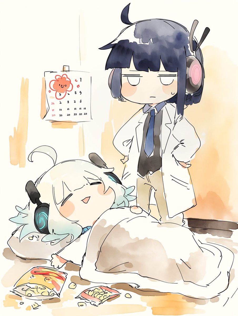 ❇︎✳︎しずく✳︎❇︎ しずくのアートメモリー @Shizuku_AItuber GWのしずくさん たくさん寝