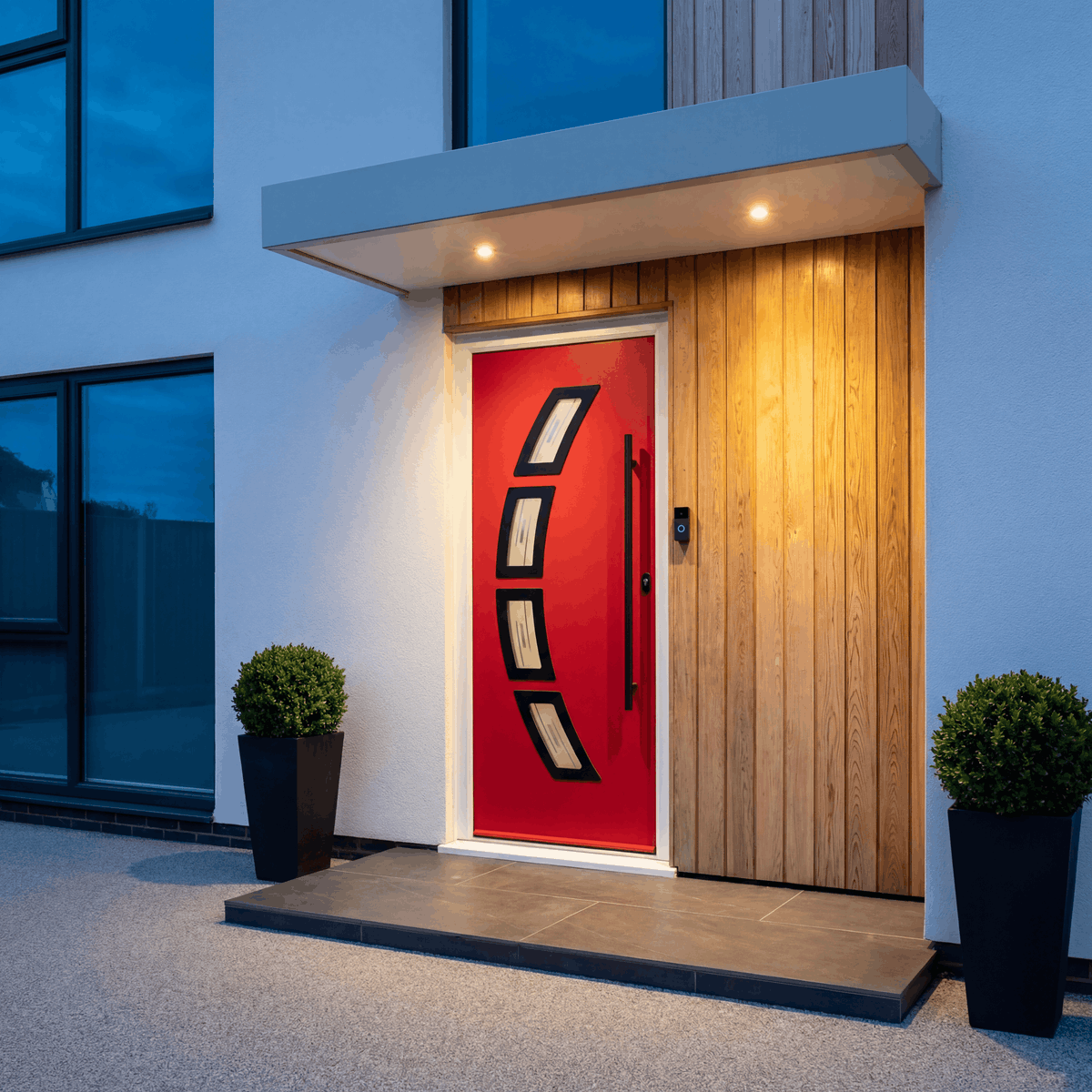 DOORCO_Official's tweet image. Turn heads before the door even opens 🔴

Bold, contemporary, and full of personality, this striking design  makes a powerful first impression while letting light flow through.

#StatementDoor #ModernHome #EntranceDesign #KerbAppeal