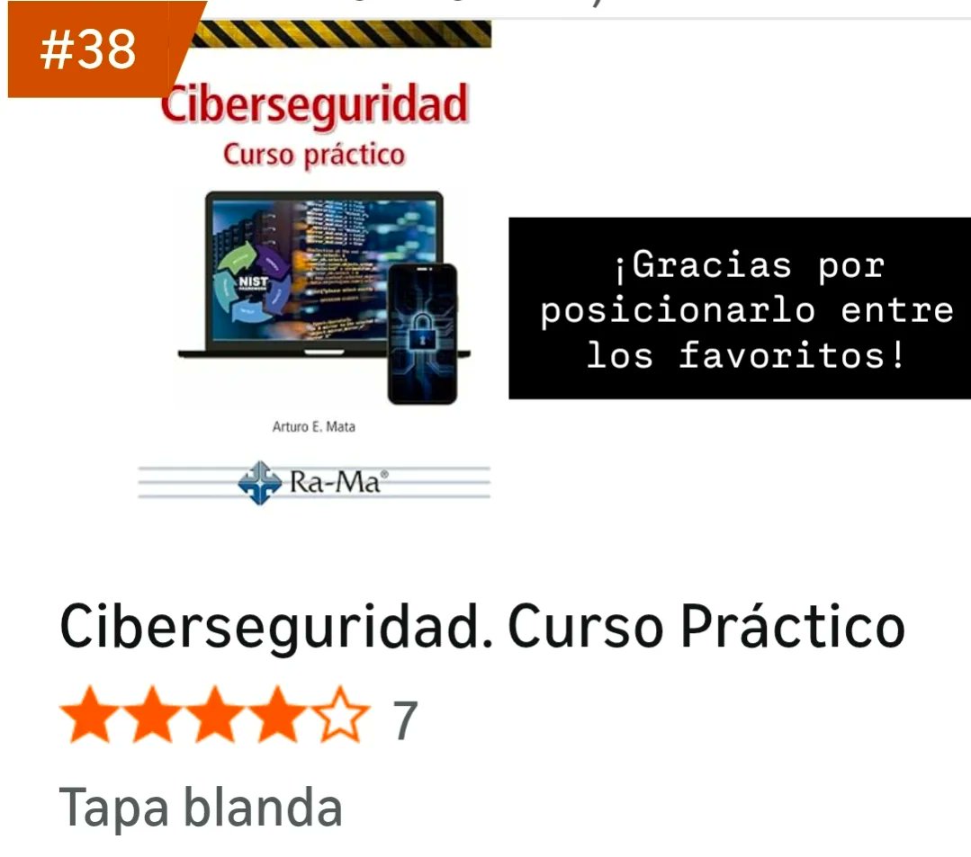 La seguridad digital no se aprende solo leyendo, se aprende haciendo. 🛠️

​En "Ciberseguridad. Curso Práctico" (2024), vuelco mi experiencia para enfrentar los retos del entorno cibernético. 🛡️

​Cómpralo en Amazon: 👇
🔗 amzn.eu/d/08earMDM

​#Ciberseguridad #InfoSec #RaMa