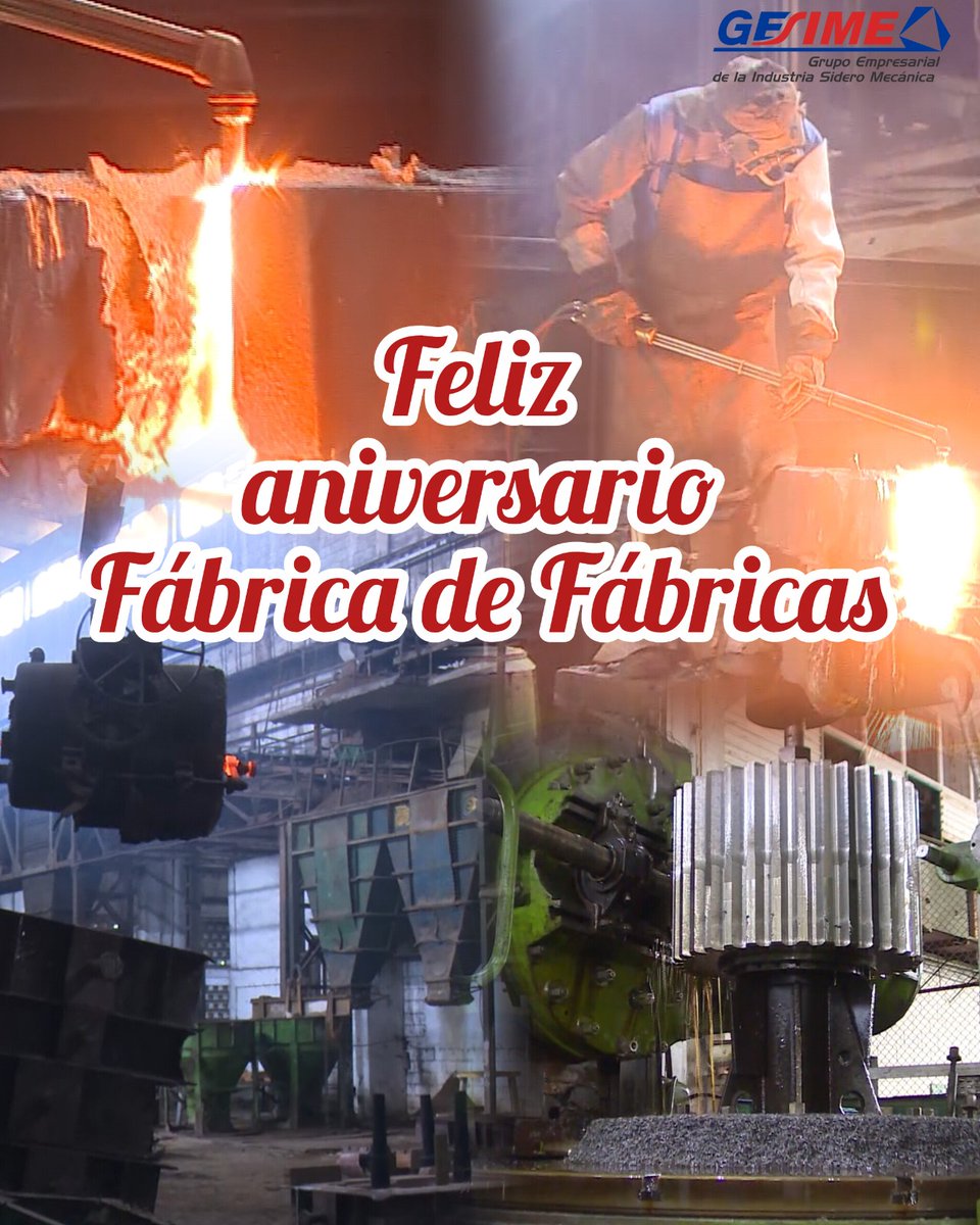 Hoy 3 de mayo arriba a otro aniversario la Fábrica de Fábricas, Planta Mecánica de Villa Clara fundada por el Cmdte Ché Guevara en 1964.
A todo su colectivo ¡¡FELICIDADES!!, los que continúan  aportando al #desarrolloindustrial desde el centro del país.
#CubaCuentaConGESIME