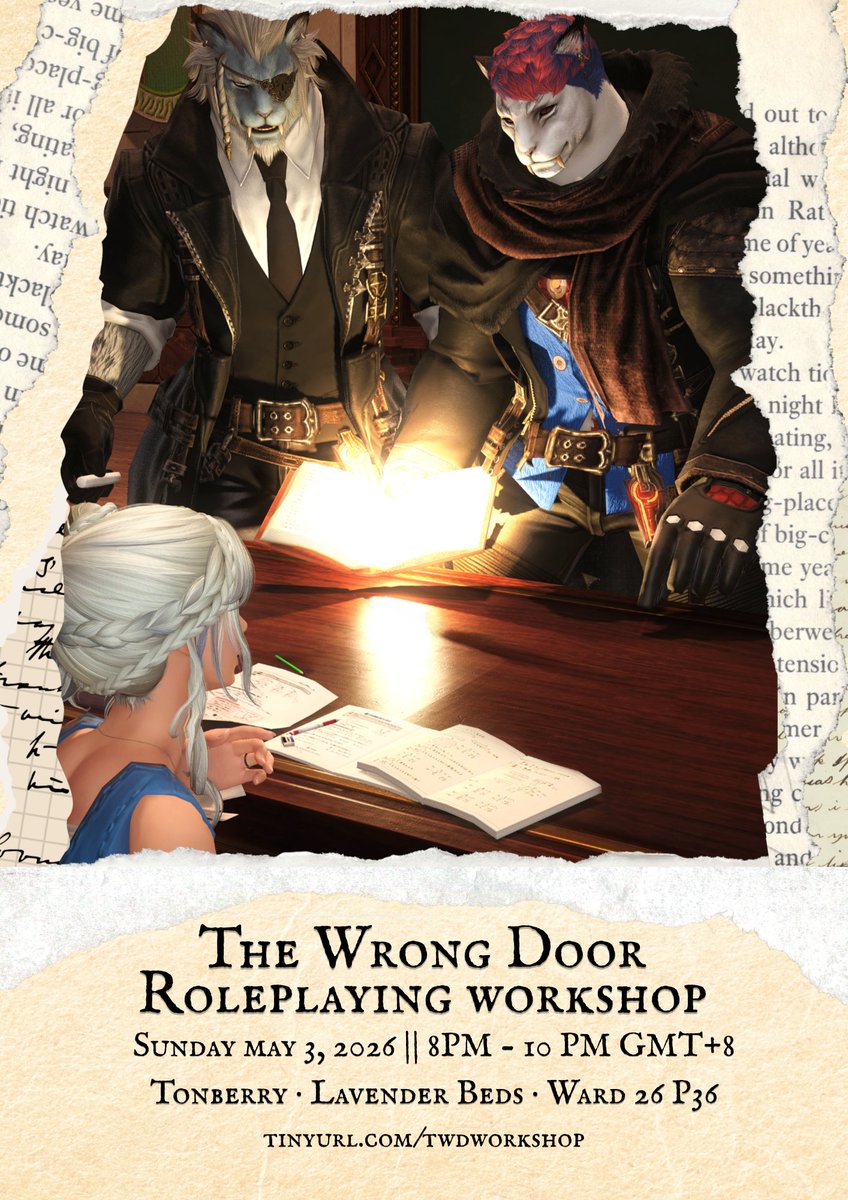 WrongDoorTavern's tweet photo. Tonight, the Wrong Door presents it's first ever RP workshop! 

Sprouts and Veterans are all welcome to join us as we embark on a journey of learning 📖

Details here: https://t.co/bXfiWpVUbA
Registration is required to better address our adventurers' needs https://t.co/fbMIXdg2lY