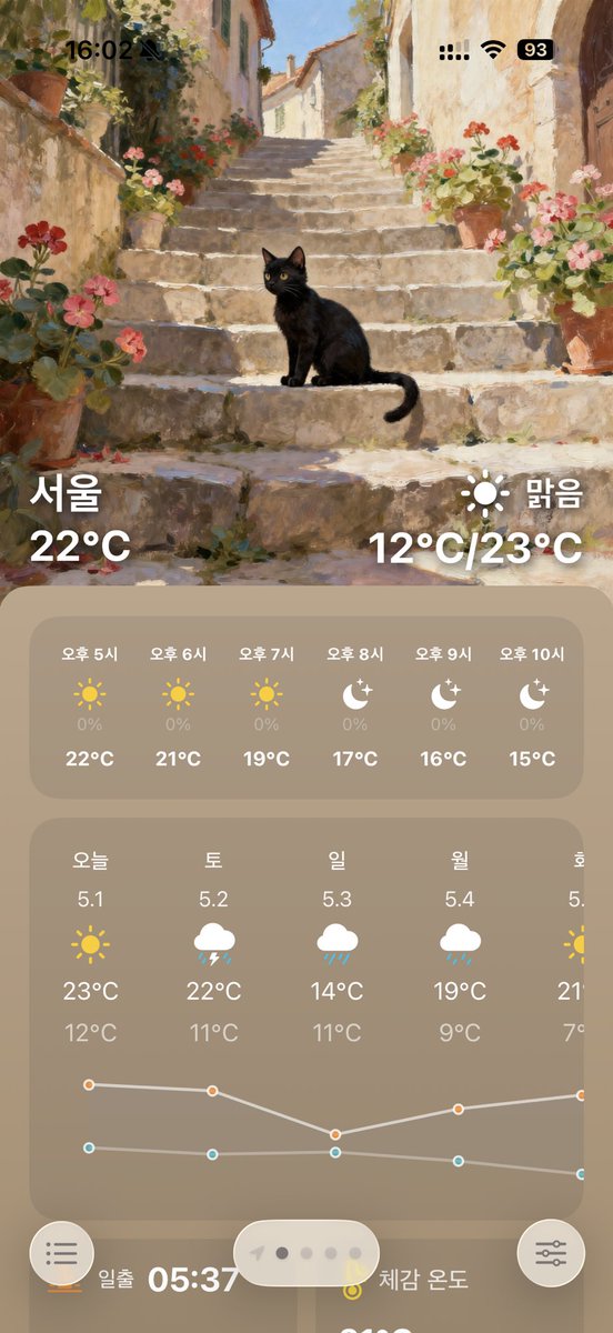 meowweatherapp's tweet image. 앞으로의 날씨를 보면 5월 2일(토)에는 비와 천둥이, 3일(일)에는 비가 내리며 기온이 뚝 떨어져 최저 11°C까지 내려갈 예정이니 외출 시 따뜻한 옷과 우산을 챙기는 게 좋습니다.
apps.apple.com/app/id67607056…
@appstore

#홈화면 #line #iOS26 #LiquidGlass  #widgy #OnTheAppStore #iOSWidget