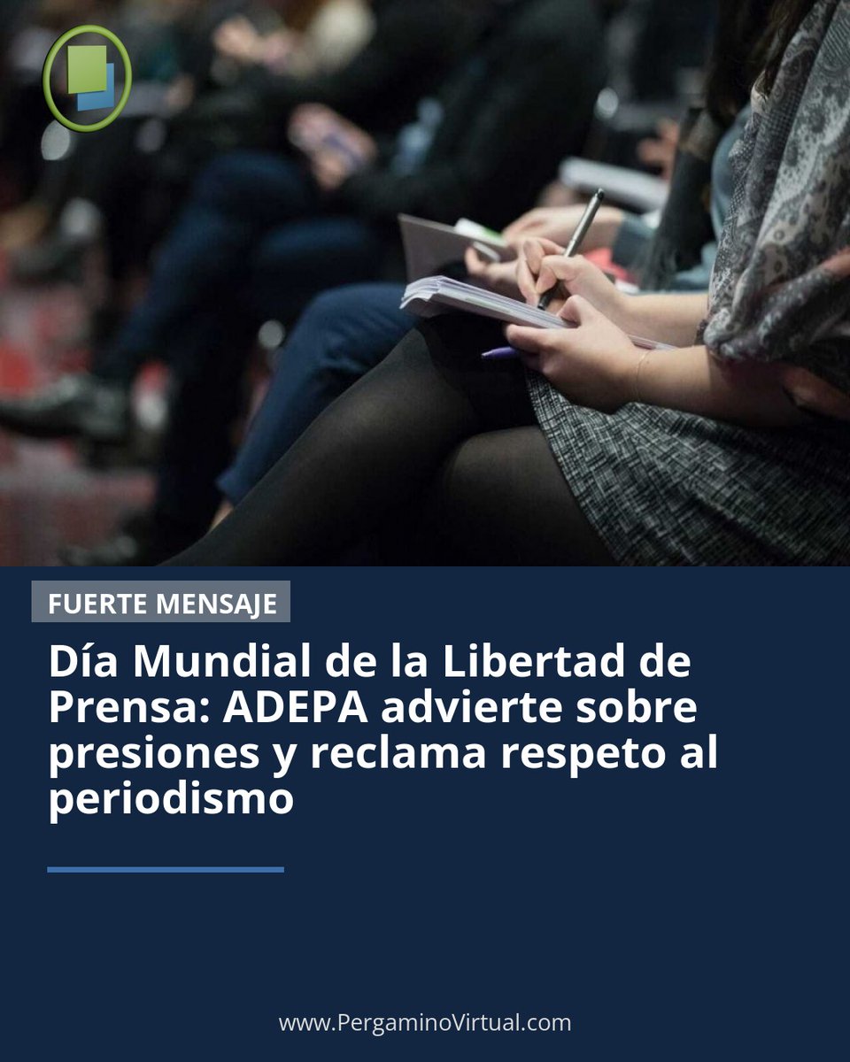 PergaminoVirtu1's tweet image. DÍA MUNDIAL DE LA LIBERTAD DE PRENSA: ADEPA ADVIERTE SOBRE PRESIONES Y RECLAMA RESPETO AL PERIODISMO

pergaminovirtual.com.ar/amp/dia-mundia…
#LibertadDePrensa #ADEPA #Periodismo