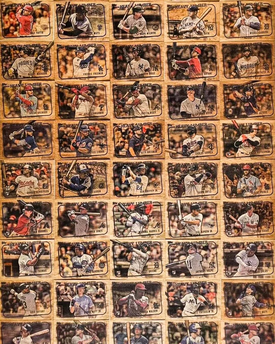 toppsjapan's tweet photo. このコレクション、圧巻 🔥🙌
コレクターが、2023年から2025年までの
「Heavy Lumber」セットをコンプリートして公開 🤯

そして――
2026 Series 1 のコンプリートまで、
残りわずか9枚 👀

（Via Reddit / Spartacus138） https://t.co/vGkGobcuxA