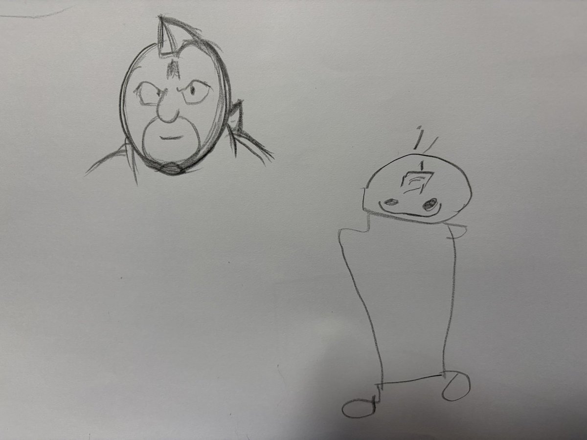子供ら今キン肉マンにハマってて一緒に見てる😇
一緒に描いて言われて描いてみたw
無理やろ流石に思ったけどまぁまぁ上手じゃない？w😂
右は長男作なんか可愛い🌸
