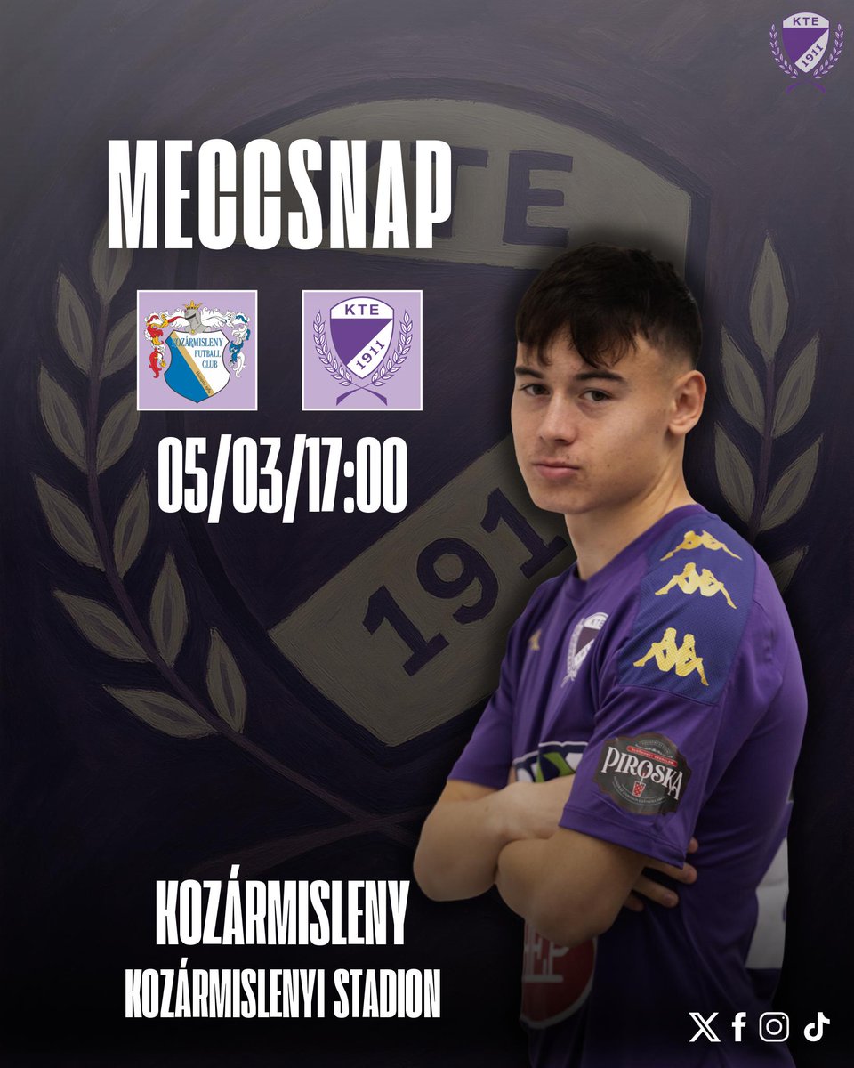KecskemetiTE's tweet photo. MECCSNAP ⚔️
🆚 HR-RENT Kozármisleny
🏆 Merkantil Bank Liga, 28. forduló
🏟 Kozármisleny, Feleki Attila Sportközpont
🕖17:00
🎥❌ (szöveges: X-oldalunkon)
#HajraKTE #KTE https://t.co/MsXjf4W5Ag