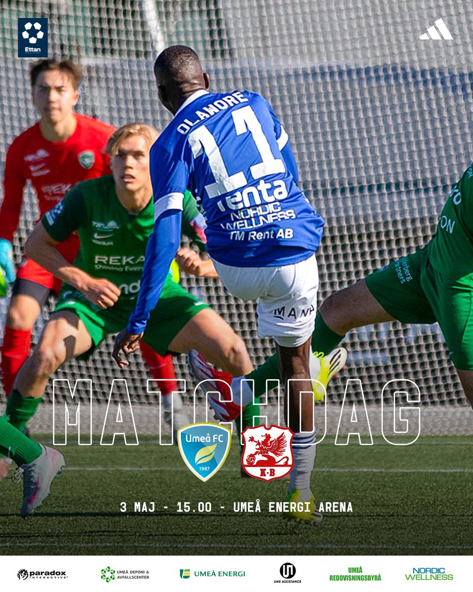 UmeaFC's tweet photo. M A T C H D A G ! 💙
Köp dina biljetter på https://t.co/9E3lYpdaRJ.
#UFCKBK #FörUmeå https://t.co/HgYbM9P7Mq