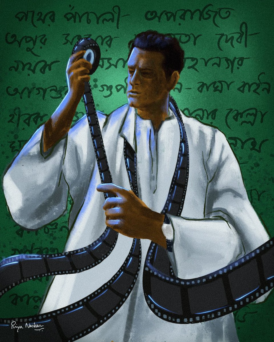 riyativeblock's tweet photo. Celebrating the Maestro, dedicating my art. 🙏🎥 Happy birthday Mr. Ray 
#satyajitray #satyajitraybirthday https://t.co/874cSpzsaY