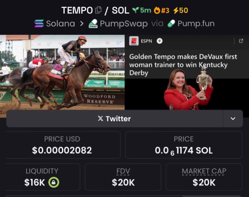 TonyTinlin164's tweet image. My entry on $TEMPO at $20k market cap 
First shared in my private telegram group 

Ca: 3wL2KuTsaDUX33VvpwCn7st7yxGhY6KKqPkZtMQzpump
 
#bbvipks4 #CryptoCommunity #Web3
