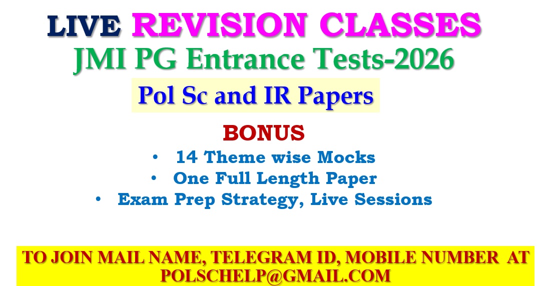 polschelp's tweet photo. boost your chances with Super Revision Classes, Last Mt prep,  plus Mock Papers:JMI Pol Sc PG ET on 10 May; To join mail  name, telegram id, mobile number and exam name at polschelp@gmail.com https://t.co/en4UgwdRxc