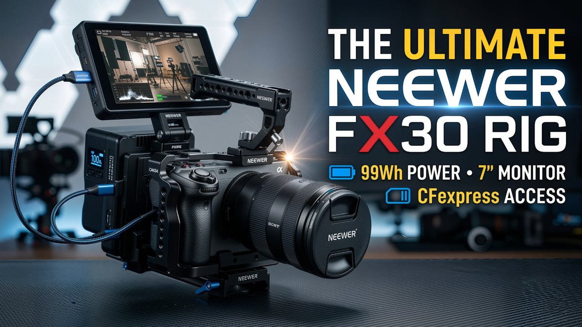 ScanVerdict's tweet image. The Sony FX30 is a beast, but it’s even better when rigged up. 🎥🔥
Just finished my ultimate @neewerofficial build:
✅ 7" Touch Screen Monitor
✅ Foldable V-Mount Plate
✅ 99Wh Mini V-Mount power
#SonyFX30 #Filmmaking #CameraRig #NEEWER youtu.be/D1S_0tCMlOo?si…