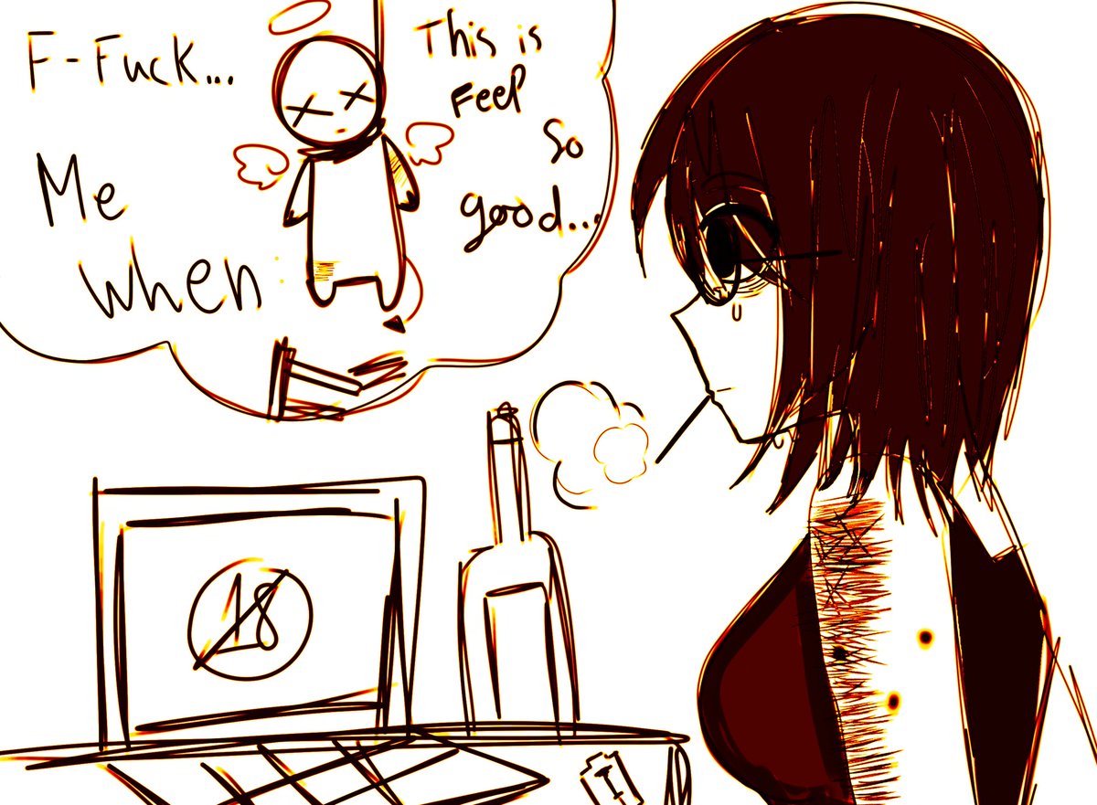 LongPhong97788's tweet image. #shtwt #sh #suicide #alcoholic #selfharm #fuckmylife

 "I promise I will stop self-harming, becoming addicted to alcohol, no smoke and watching porn!"

Also me when i'm alone/at home: