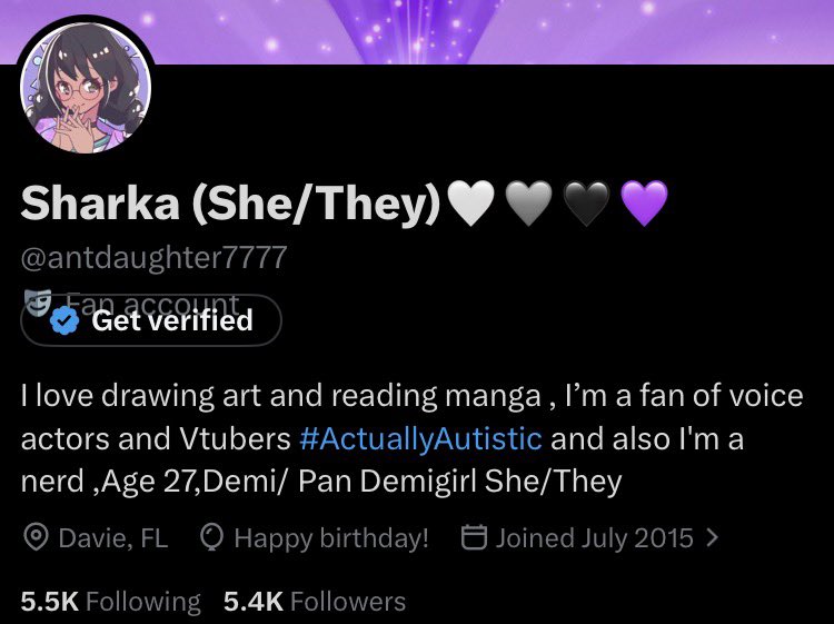 Sharka (She/They)🤍🩶🖤💜 tweet media