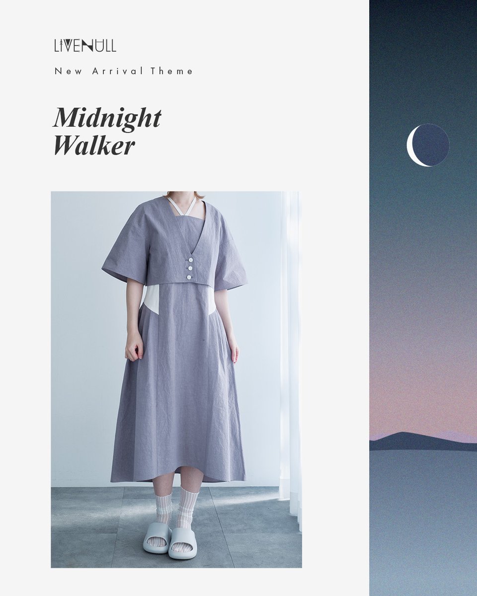 livenull's tweet photo. 大変お待たせいたしました💦

ただいまから、新しい作品「Midnight Walker」セットアップを販売開始させていただきます！

◆詳細・注文ページ
https://t.co/Ju6xsNkZOf

１年間大事に作り上げた作品です。
綿麻のシャリ感がこれからの季節にぴったりです！

今回は、ご注文いただきましたら2〜5日で発送いたします。ご注文お待ちしております🙇