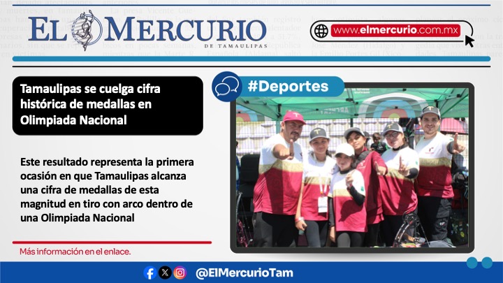 elmercuriotam's tweet image. #Deportes 👉 n9.cl/e1mk6b

#OlimpiadaNAcional #tiroconarco #Tamaulipas #Tlaxcala