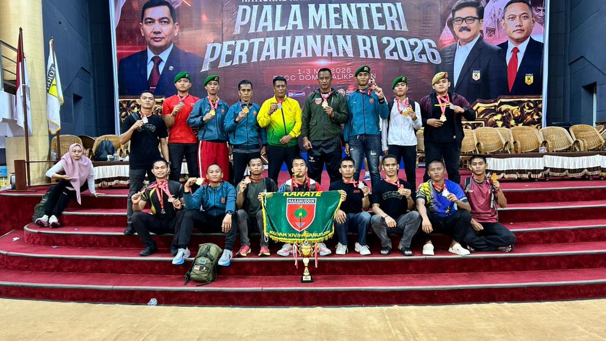 Brigif_11_BS's tweet image. Atlet Karate Brigif 11/BS, Meraih Medali Emas Dalam Kejuaraan Nasional Karate Piala Menteri Pertahanan RI

#tniad
#tetapsemangat
#bekerjaikhlas
#ewako
#TNIBersamaRakyat