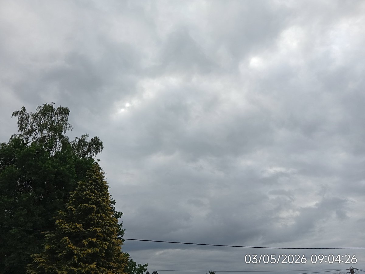 tuxinette's tweet image. ✈️✈️ Voilà à quoi mènent les #chemtrails entre autre, un ciel artificiel, sans soleil et des températures basses pour la saison !
À mon réveil ce matin...
#skywatch
