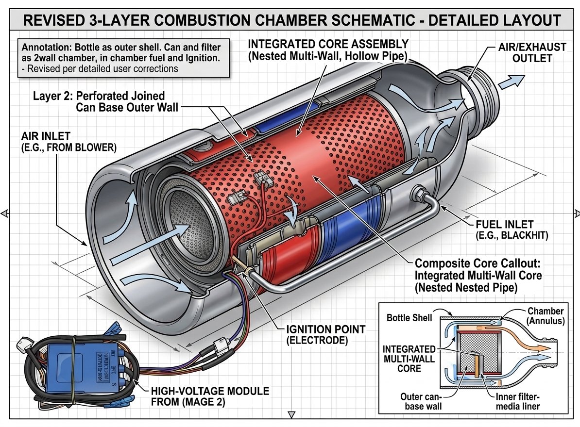 Gursharn_sidhu_'s tweet image. Turning scrap into science! Built this 2-layer combustion chamber. entirely from upcycled materials (aluminum bottle, color cans, Cartridge Oil Filter). Any engineers out there have thoughts on my design? Always looking to improve! #Engineering #Aerospace #DIYMaker #RocketScience