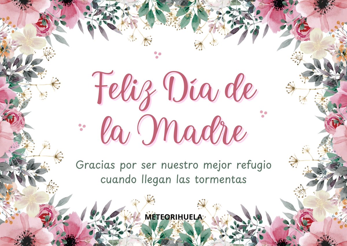 MeteOrihuela's tweet image. ¡Feliz #DíaDeLaMadre! Gracias por ser nuestro mejor refugio cuando llegan las tormentas. Jornada dominical marcada en #España por el paso constante de nubosidad, con aguaceros tormentosos localmente fuertes en el centro, norte, interior del este #PenínsulaIbérica y Baleares.