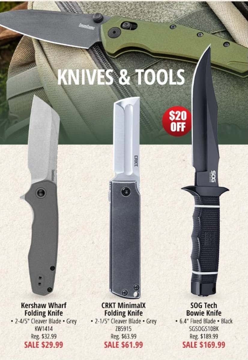 AKballistics's tweet image. 🔥⭐️➡️ alnk.to/3nkI4B9
Select Kershaw Knives on sale at Natchez! 
Affiliate Link 🔥⭐️
#2AShallNotBeInfringed #Knives @natchezss