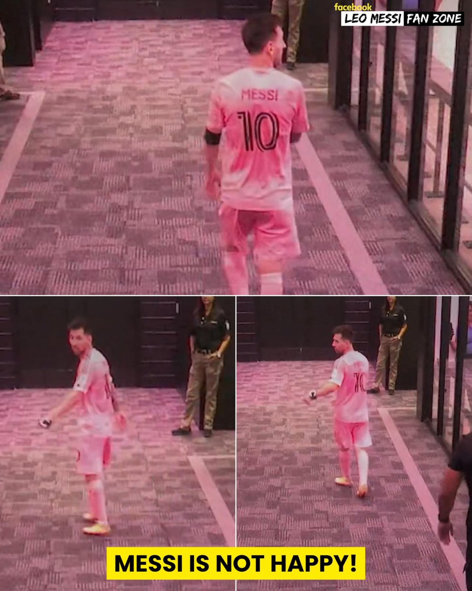 QueciMarat's tweet image. Someone shouted suuuiiiii and he almost ran away😂🤡😂

This wannabe goat should leave football before football leaves him 🚮
 #MLS #messi