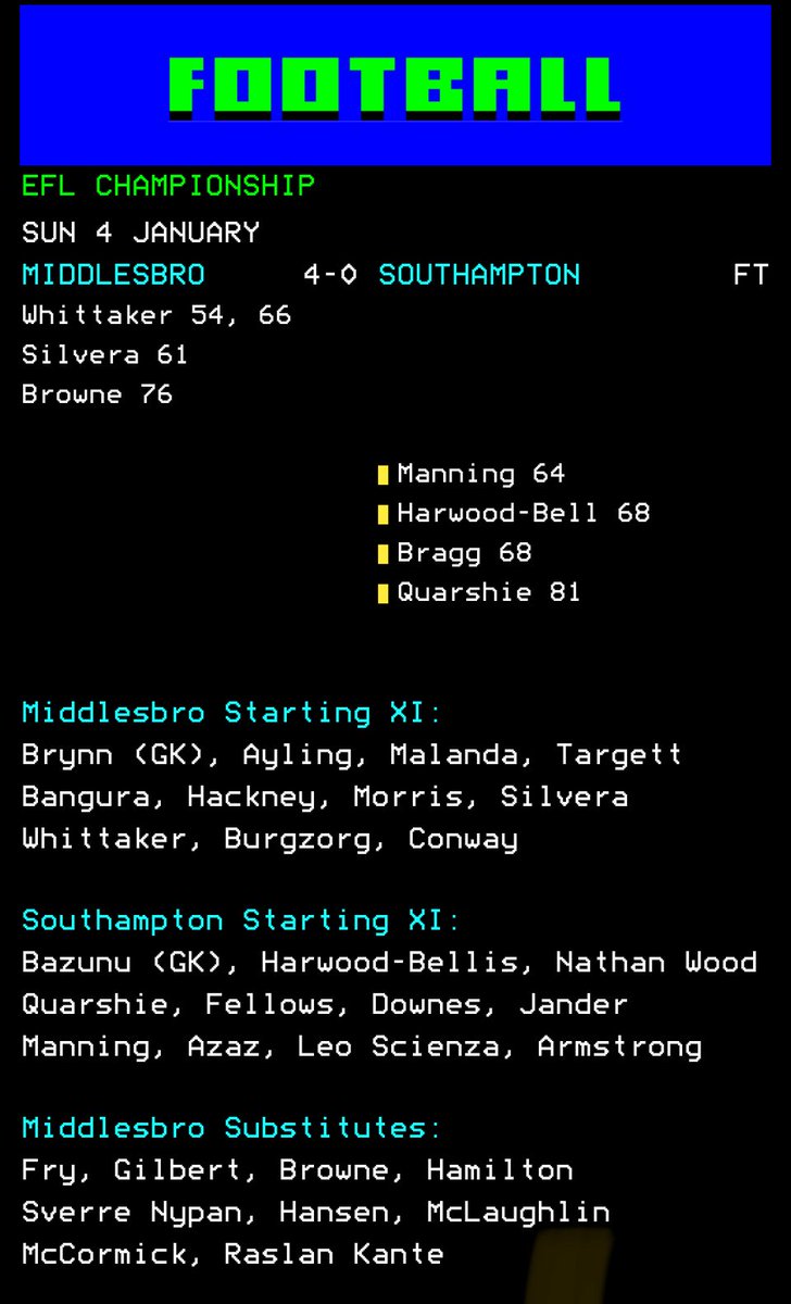 DEVLK's tweet photo. @happyhoppy66 #Saintsfc with Bazunu in goal &amp; Arma up front, cannot in be compared to Tonda’s team with Peretz in goal and Larin up top.

Previous results and comparisons are now irrelevant.

Boro were top 2 for 217 days.
That is a total collapse. 
#saints have simply stepped up a gear 😇 https://t.co/wdglKkMDAz
