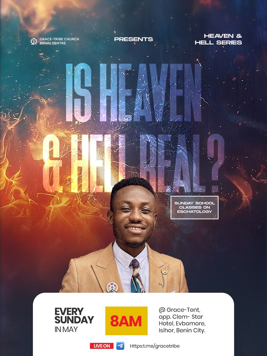 gracetribeintl's tweet image. SUNDAY SCHOOL BROADCAST - MAY 03RD 2026 with Prophet Tochukwu Victor Daniel

Join Video live-stream : youtube.com/live/cHjw_YeCZ…

Join Audio live-stream : t.me/gracetribefami…

#gracetribe #1Mayıs #sundayschool #sunday