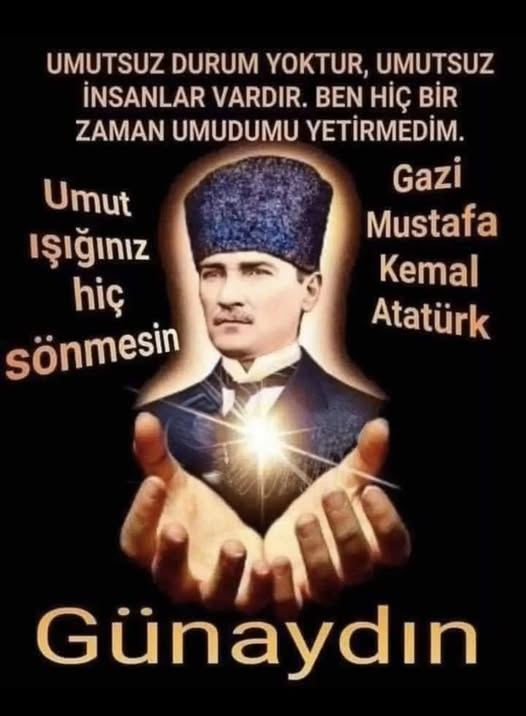 <a href="/denizim48/">denizdeniz</a> @Baha_Benhan <a href="/nihalozal/">Nihalozal</a> <a href="/TC_TOPRAK_/">DENIZ</a> <a href="/celaltas2/">Celal TAŞ</a> <a href="/cuneytalphan/">Cuneyt Alphan</a> <a href="/AkyolTuncer/">tuncer akyol</a> <a href="/KemalSariyildi3/">Kemal SARIYILDIZ</a> <a href="/GMlkoglu/">Geronimo Mlkoğlu62</a> <a href="/NevvalS/">NevvalS</a> <a href="/AbanozT/">🇹🇷TC AKÇAKOCA 🇹🇷</a> <a href="/MuhalifZB/">Müzmin Muhalif Zeyno</a> <a href="/MEHMETMEMOLII/">MEHMET YILDIZ</a> <a href="/teyfik08/">Teyfik Alpaydın</a> <a href="/COUNTRY_Erturk/">perihan gülsen</a> <a href="/mozsimsek/">Mehmet Özşimşek</a> <a href="/turgay_parlak/">Turgay Parlak</a> <a href="/OzalNihal/">Nihal Ozal Rt & Fav</a> <a href="/DursunUzun33/">Dursun Uzun/Gazeteci-Yazar /Danışman</a> <a href="/elonmusk/">Elon Musk</a> <a href="/ekrem_imamoglu/">Ekrem İmamoğlu</a> DÜNYADAN BİR MUSTAFA KEMAL GEÇTİ..
Toprakları işgal edilmiş bir vatan
Bağrına hançer dayamış olan düşmana çatan
Özgürlük yolunda inanılmaz adımlar atan
Düşmanın yüz tanesini bir kurşuna satan.
* * * *
Başka milletlere boyun eğmeyi reddeden
Bunun için, sessiz kalmayan, isyan eden