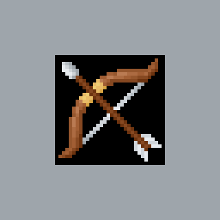 cota_hm's tweet image. 今日の32ピクセル 弓
#dotpict #pixelart #ドット絵