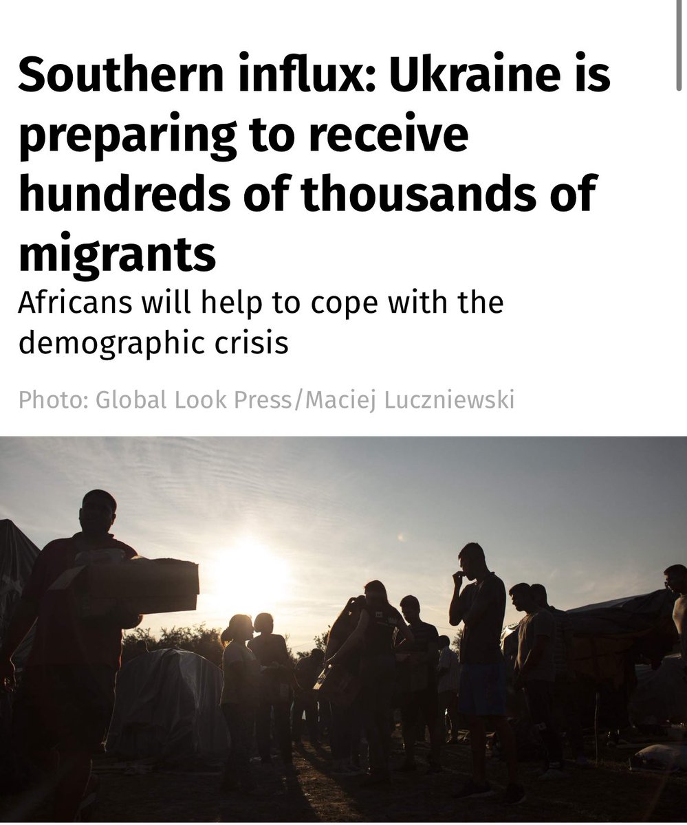They kill off the Ukrainian men.  Then import a load of foreign males.. Sell off the farmland to globalist corporations… Does anyone else see what’s going on there..

iz.ru/en/2083710/bog…