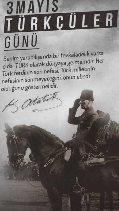 _TheCaptain___'s tweet photo. 3 Mayıs Türkçüler Günü 🇹🇷
Kökümüzden aldığımız güçle, birliğimizi ve kimliğimizi yaşatma günüdür bugün.
Geçmişten geleceğe uzanan bu miras; dilimizde, kültürümüzde ve yüreğimizde yaşamaya devam ediyor.
Ne mutlu Türk’üm diyene.
#3Mayıs #TürkçülerGünü #TürkMilleti #MilliRuh https://t.co/OEL9WvvZh0