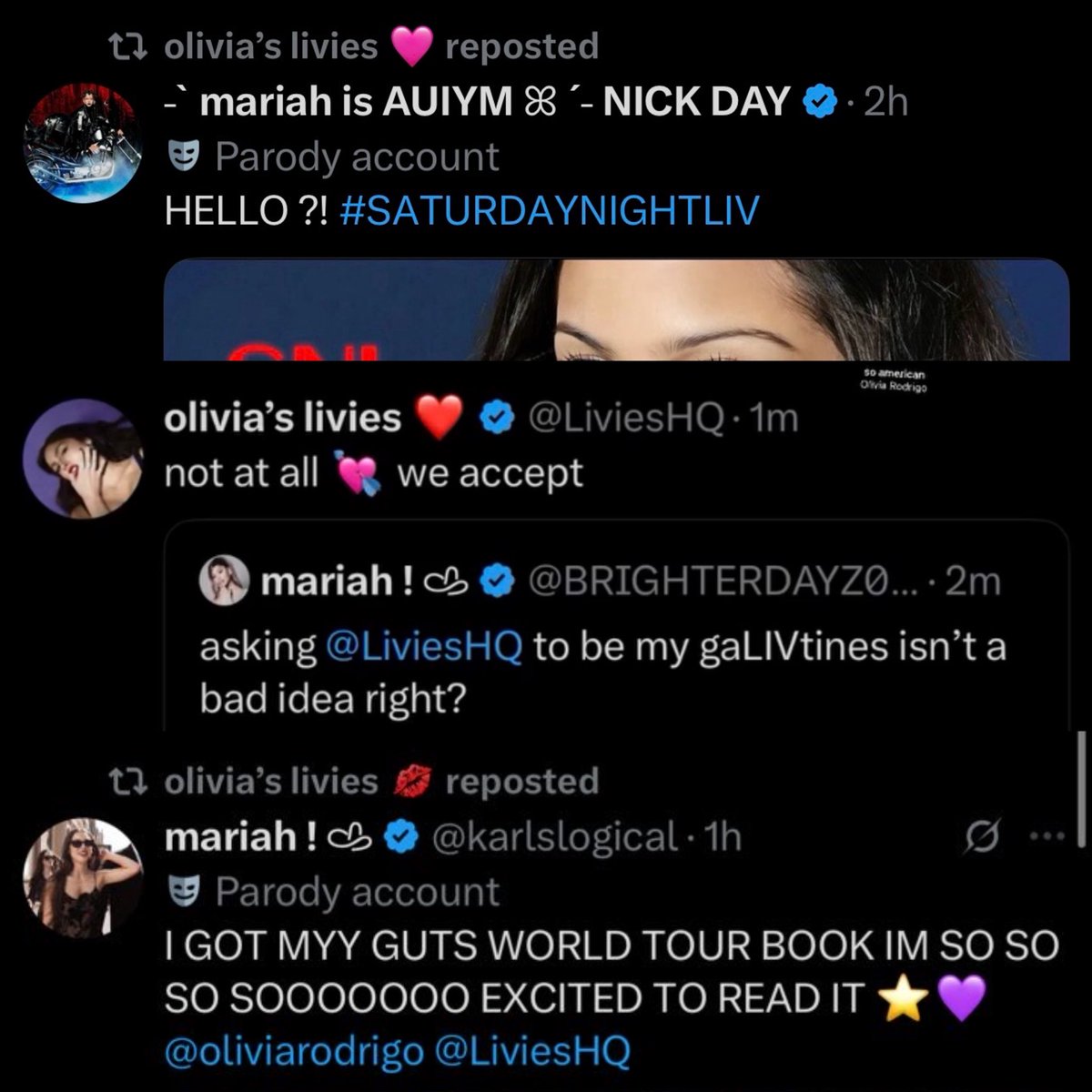 ˗ˋ mariah is AUIYM ꕤ ˊ˗ NICK DAY tweet media