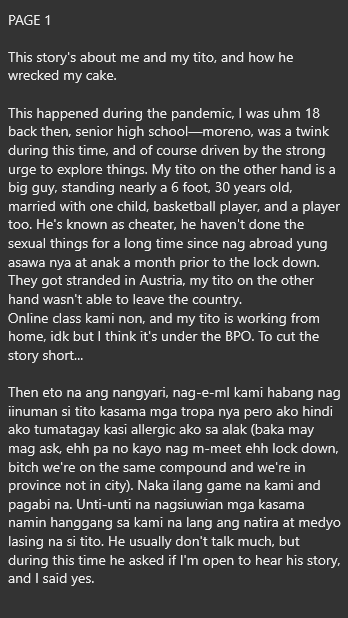 AlterOfan83223's tweet photo. Everytime na nasusuka ako, tumitigil sya at dinuduraan ang bibig ko.

Pages 1-2
Sender: May Planong Pamangkin

#ConfessionOfanAlter931
#Incest #Tito https://t.co/Kd5IL4Hh5H