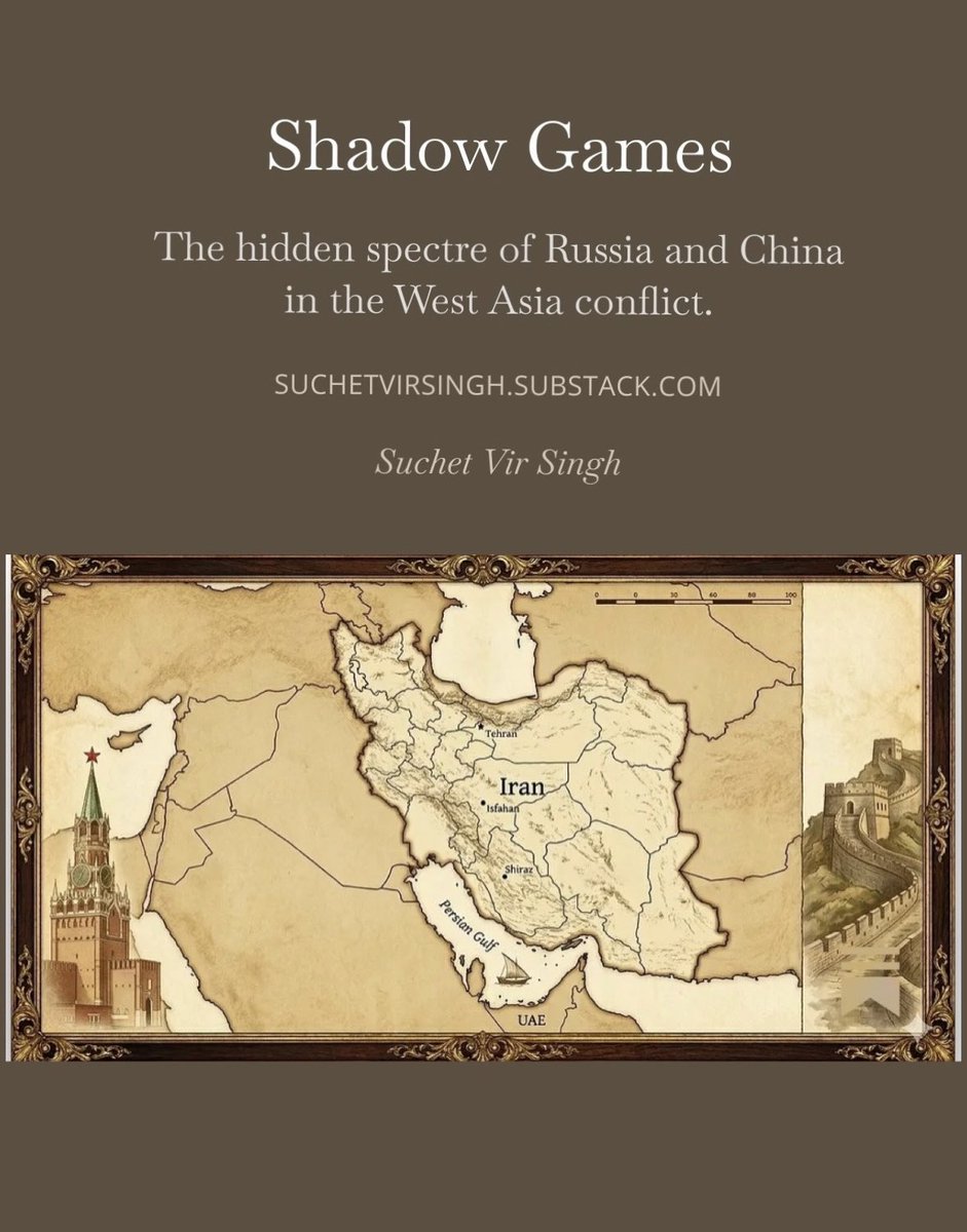 suchetvirsingh's tweet photo. Shadow Games

The hidden spectre of Russia and China in the West Asia conflict.

My latest👇🏽
https://t.co/rBQEBkx9dq https://t.co/rs906BA54O