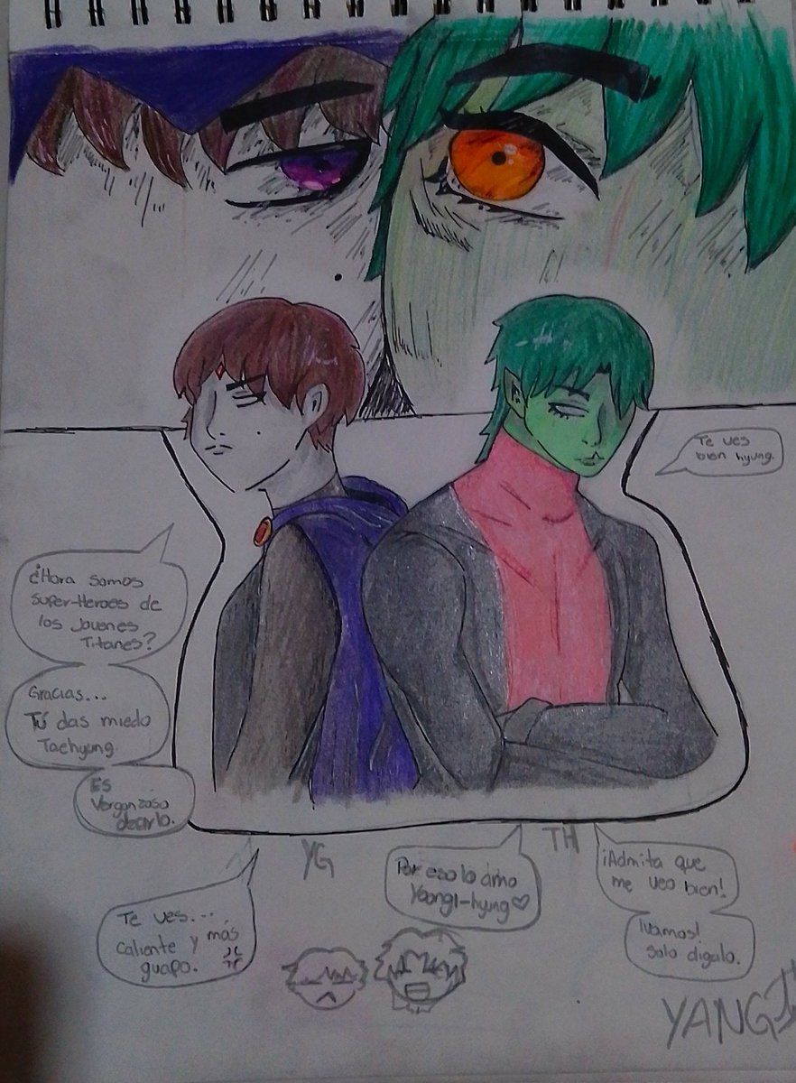 tetelovescats's tweet image. ¿Que opinan de mi Taegi versión Teens Titans? #Taegi #Teentitans #help
