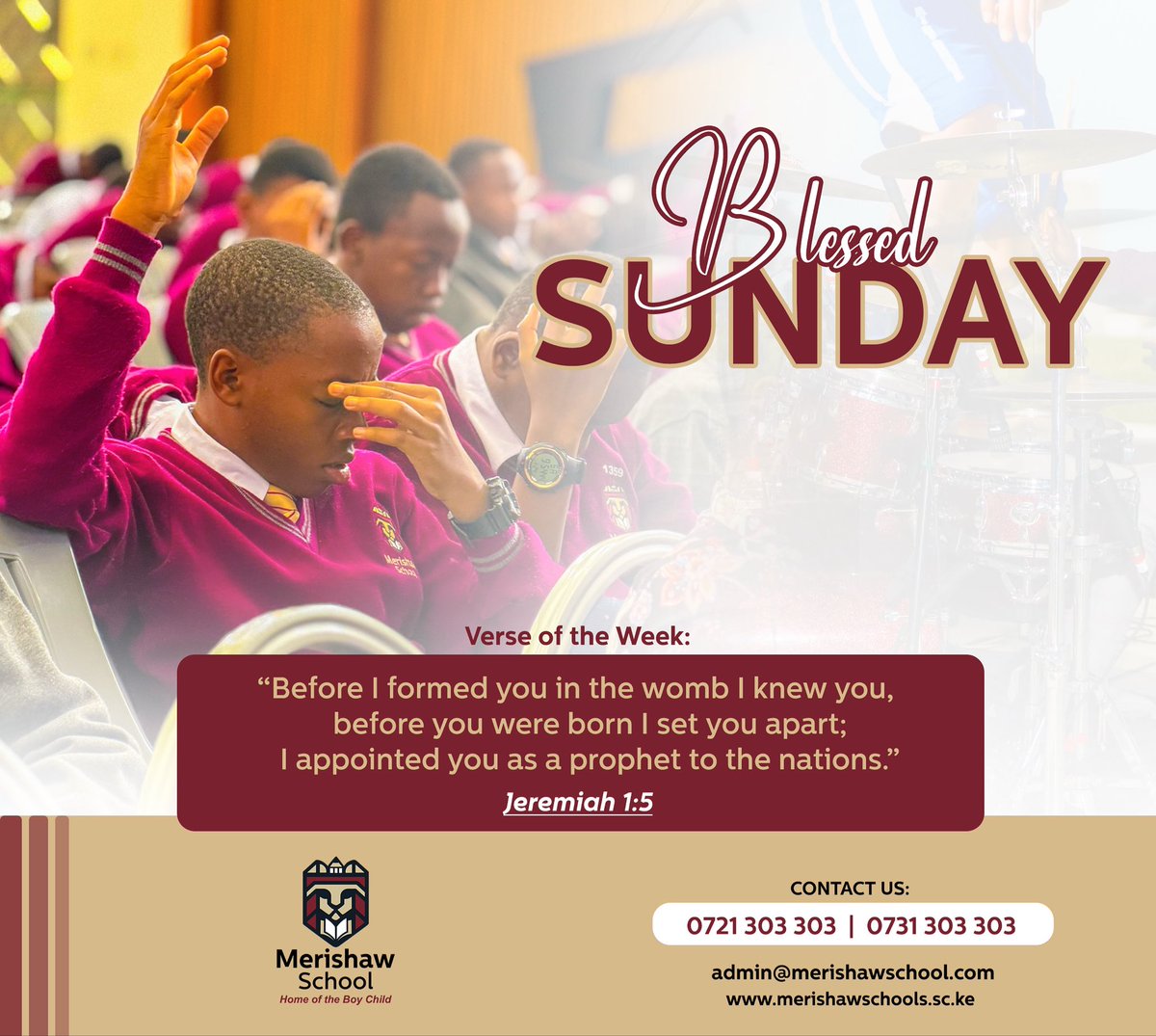 MerishawSchool's tweet photo. Blessed Sunday. https://t.co/iIthBbNqE7