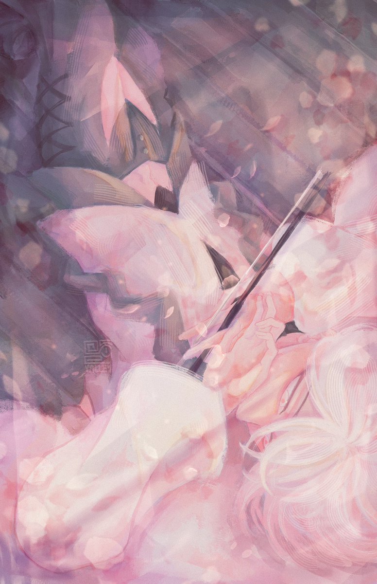 brxkenvalley's tweet photo. Falling Sakura 🌸 ( OC bday ) https://t.co/kvfOPd6r85
