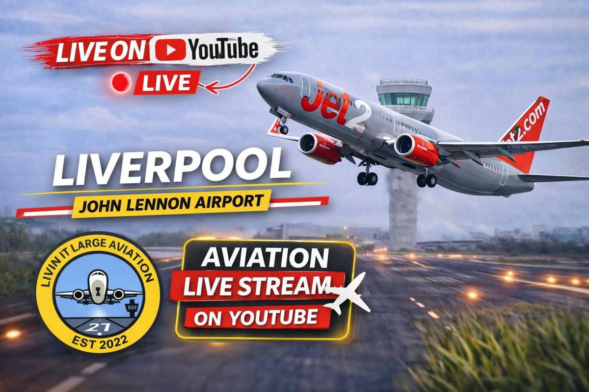 livinitlargee's tweet image. Join us live today from 3PM BST at Liverpool John Lennon Airport for what look like a very Soggy Sunday. 

Click on the link below ⬇️ to join us live

youtube.com/live/Ta70aBLdf…

#aviation #Liverpool #airport #avgeek #aircraft #livestreaming