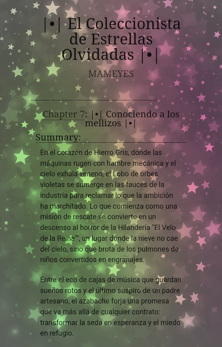 linicraft1's tweet photo. |•| El Coleccionista de Estrellas Olvidadas |•|#fooligettaau
Capitulo 7
Cuando la vida se convierte en dolor desde muy temprano varios en esa situación piensen que es lo normal es cuando llega algo diferente es cuando descubren lo que es ser amados
https://t.co/ezzABrZFKV https://t.co/wJPsyXlLgQ