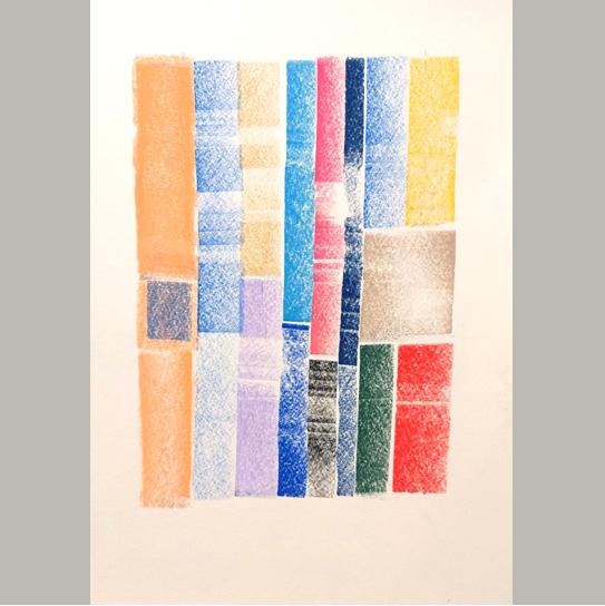 b_sallard's tweet image. "Dimanche matin", pastel sec / dry pastel, 40 x 30 cm, 2026.    
#abstractart