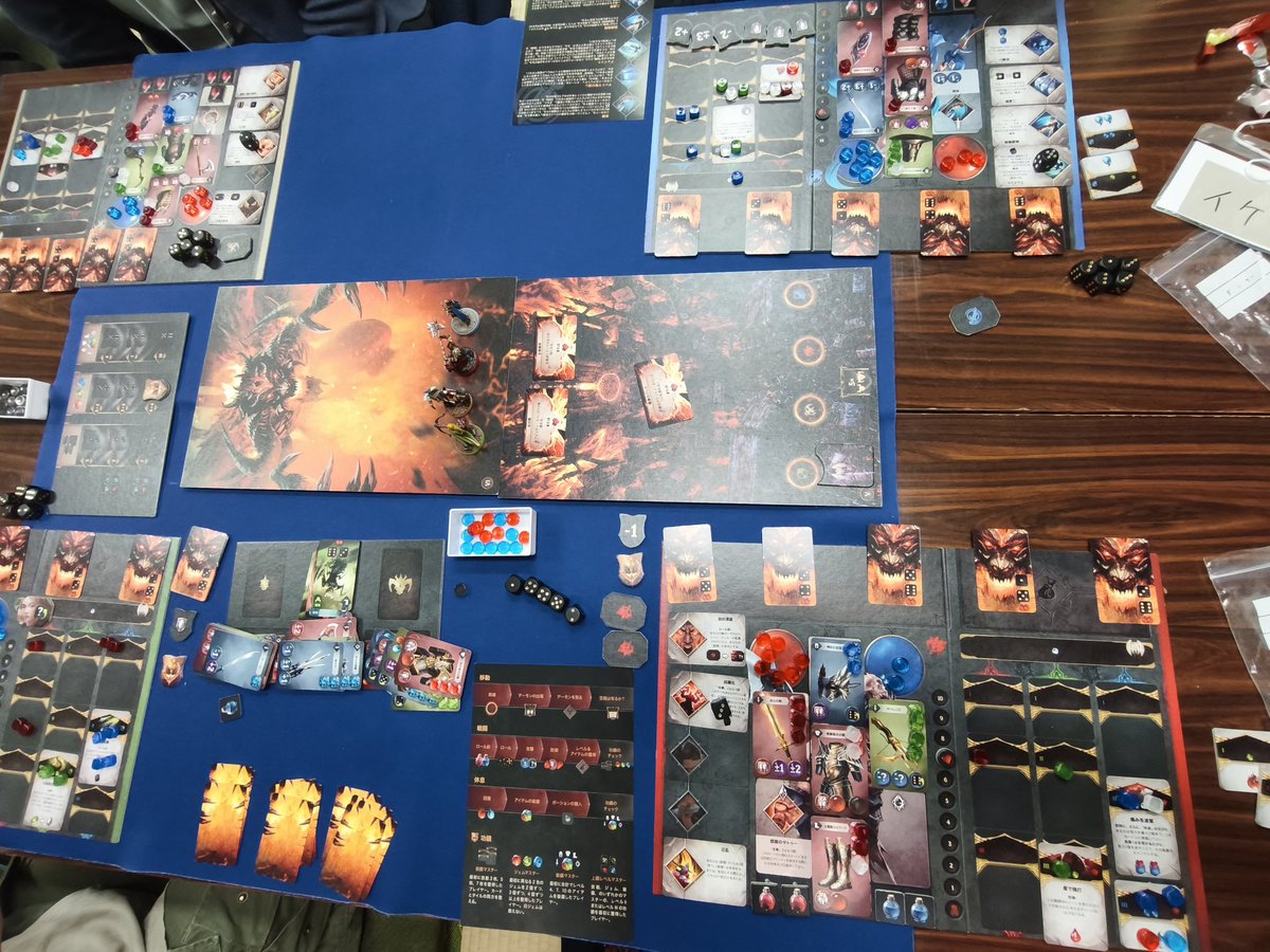 Uxmal012's tweet photo. ・サンクトゥム
RPGをボードゲームで再現と聞いて一抹の不安があったけどなかなかどうして。道中装備を整えてラスボスと決戦。ラスボス戦を見据えて準備しないと絶対勝てない。
戦ってる感もボドゲ感もある楽しいゲームだった。もちろん死んだ。 https://t.co/H2k1aGaTm6