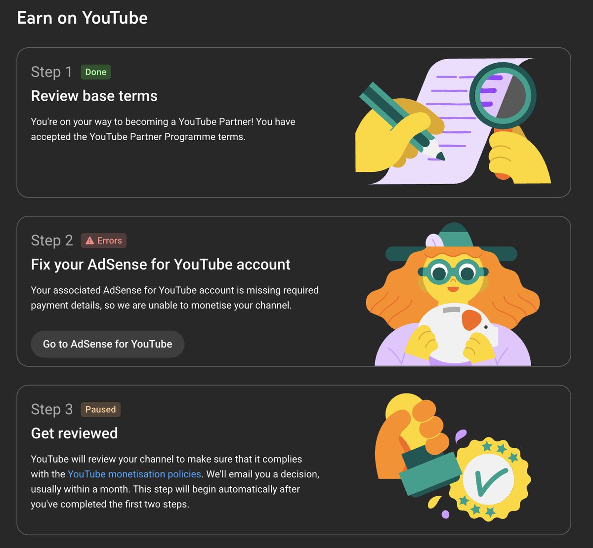 GamerHuskter's tweet photo. @TeamYouTube How do I fix this ? Please help me https://t.co/8lUKGrqanc