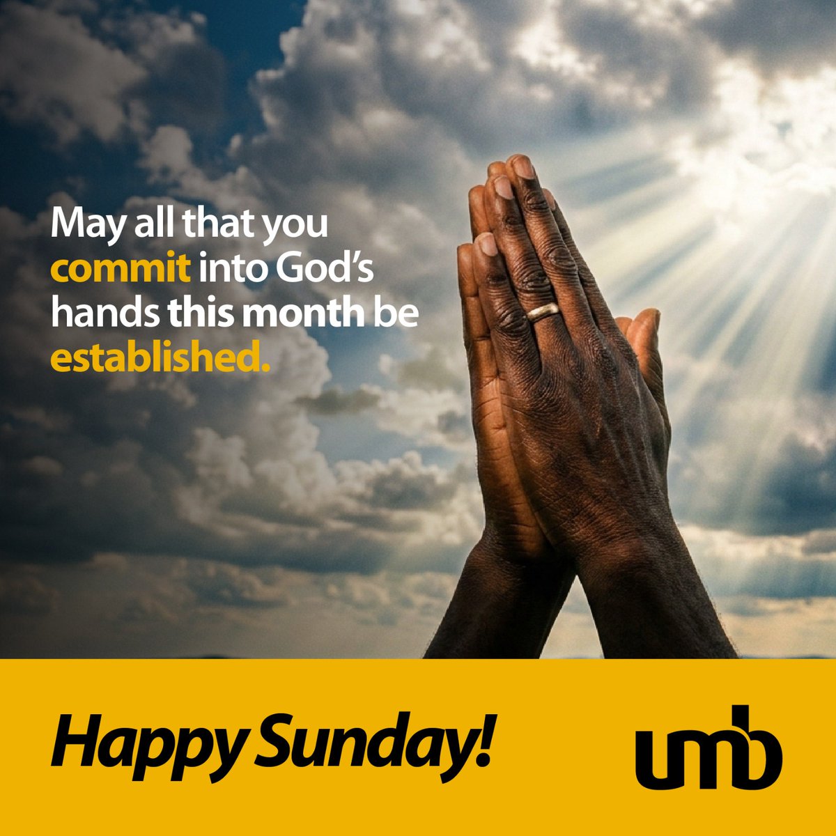 myumbbank's tweet image. Wishing you a peaceful and blessed Sunday. 

#SundayBlessings
#NewMonth
#UMBAdvantage