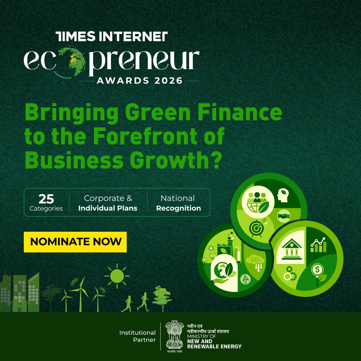 timesofindia's tweet image. If you’re putting green finance at the heart of business growth, step forward.

Be part of the movement shaping a more sustainable economy.

Start your nomination journey today. toi.in/X_Finance

#EcopreneurAwards #SustainableFuture #Entrepreneurship