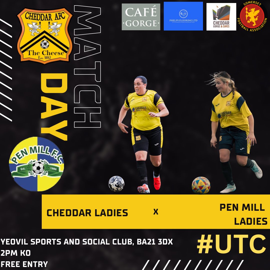 CheddarLadies's tweet photo. Game day 🧀

Important day today as 2nd play 3rd in the table and we look to extend our unbeaten run to 13 games 💛 #upthecheese https://t.co/rkQGqfAGxd