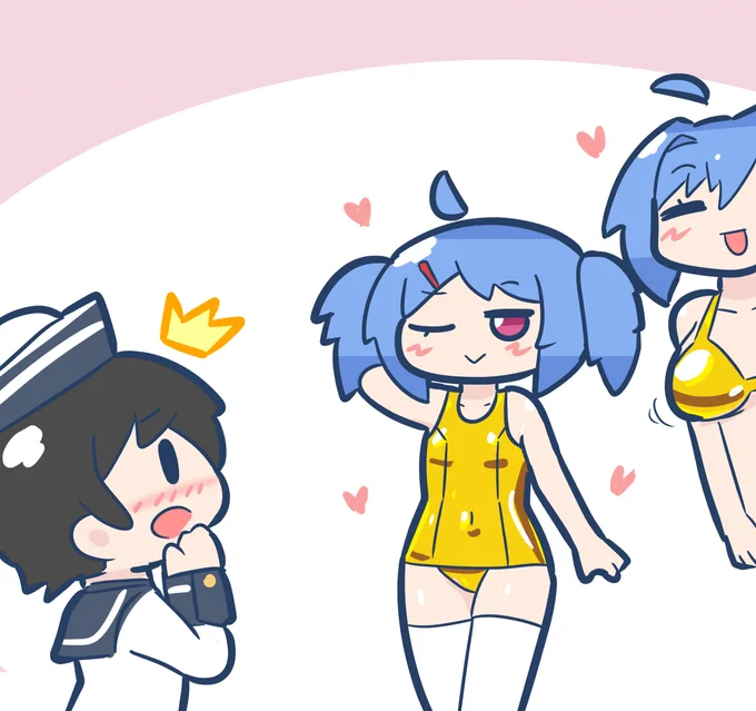 ゴールドビキニを着て指揮官を癒しに来たセントルイス姉妹