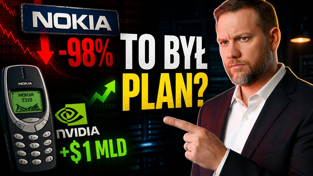 Inteligentnehan's tweet image. Ulica myślała, że Nokia upadła i umarła. Smart money wiedziało, że to zimny, brutalny pivot.
Sprzedali tonący statek, zgarnęli gotówkę i zachowali patenty. To nie był koniec. Pełny materiał? LINK w pierwszym komentarzu 👇 #Nvidia #Nokia #Giełda #Trading #Inwestowanie