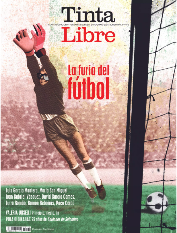 dinolanti's tweet photo. Un gusto participar en el monográfico que @_tintalibre le dedica al fútbol este mes de mayo con un artículo (largo) titulado "Pensar en verde. Una mirada daltónica al fútbol", donde intento leer el fútbol desde la filosofía. La portada es de @cabinetginard https://t.co/tQBlqImibO