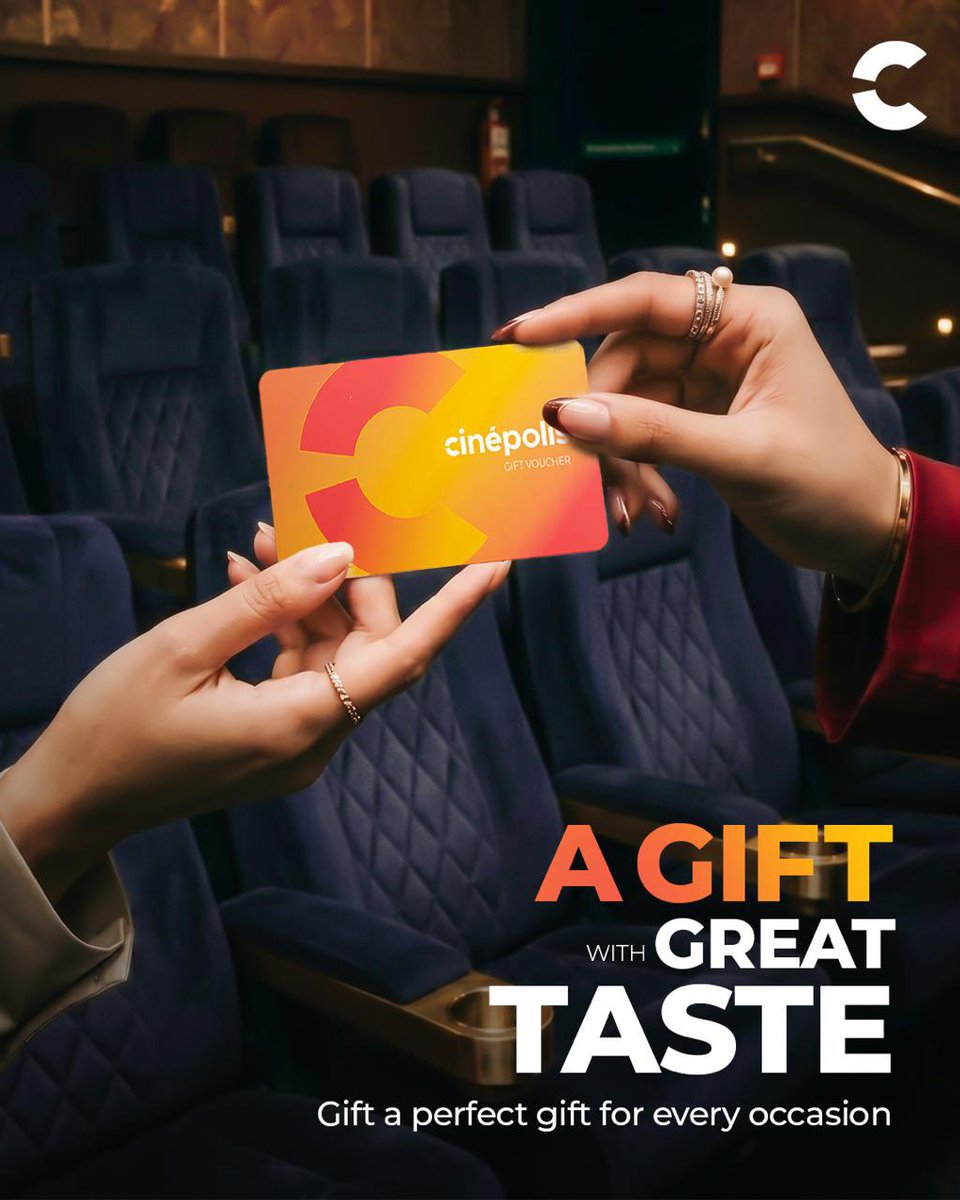IndiaCinepolis's tweet image. Looking for the perfect gift? 🎁

Say it with movies, popcorn, and unforgettable experiences at Cinépolis. 🍿🎥

#Giftcard #CinépolisIndia