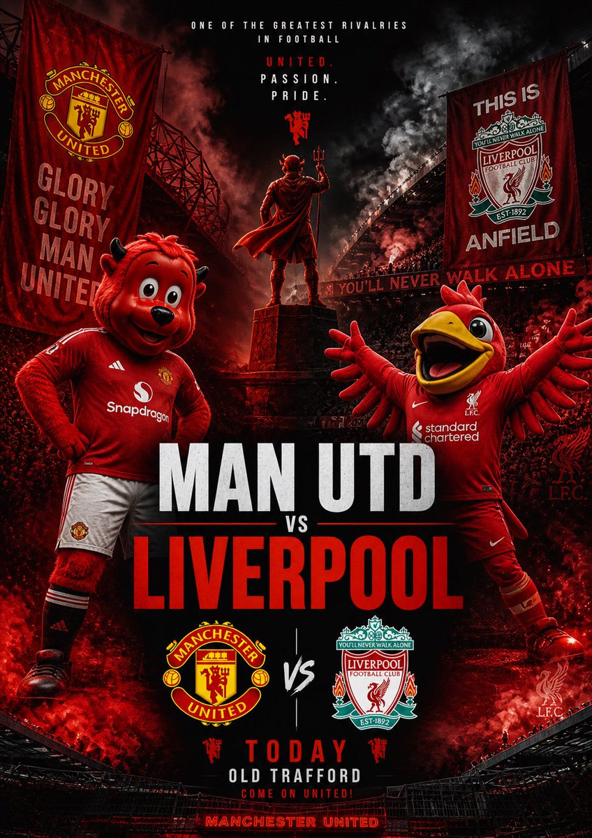 MrDStokes's tweet photo. One of the greatest rivalries in football !! Come on United !! #MUFC #GGMU #RedArmy #MUNLIV https://t.co/PYp4LUimyH